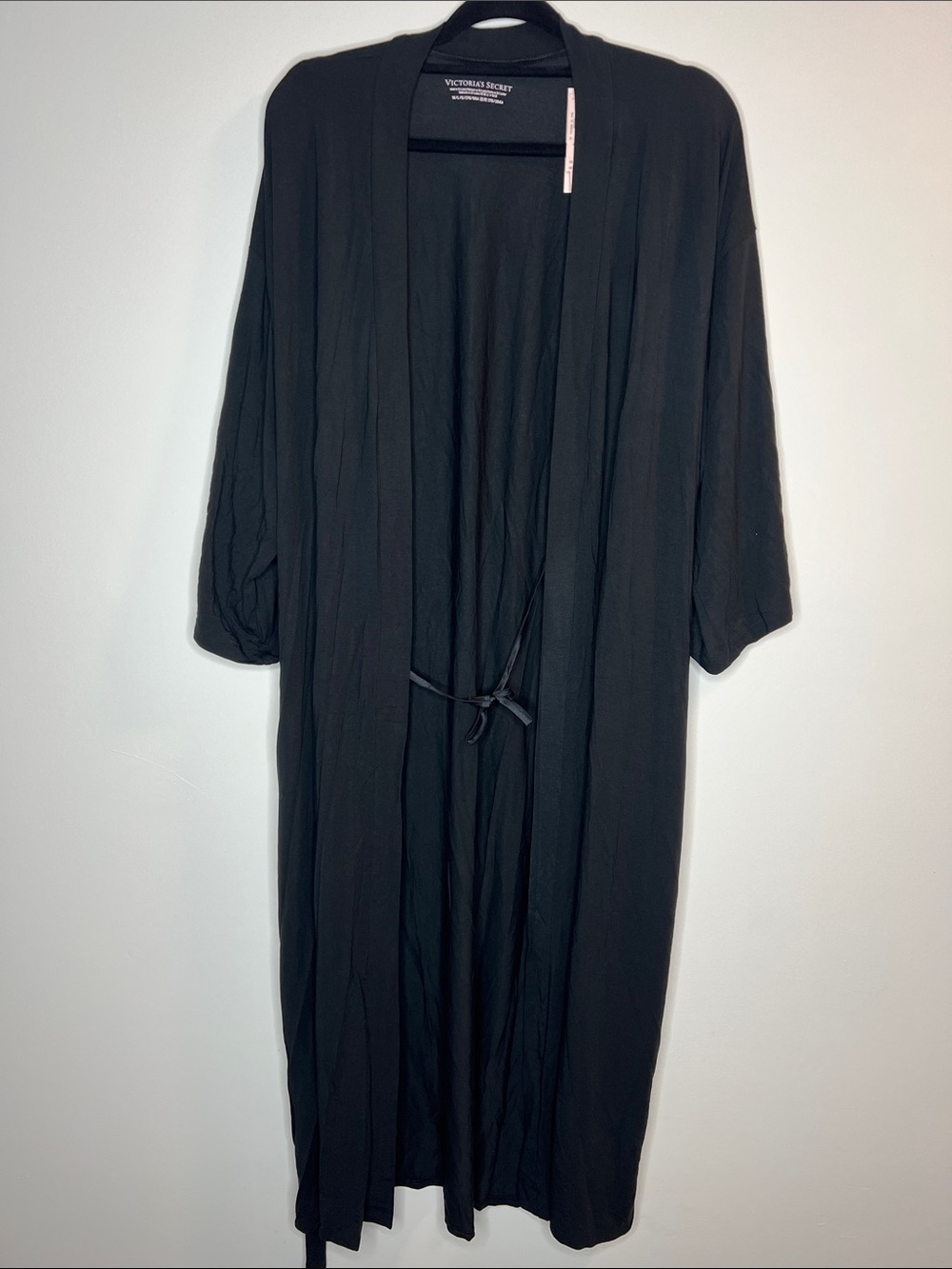 Victoria's Secret Black Long Open Robe Duster